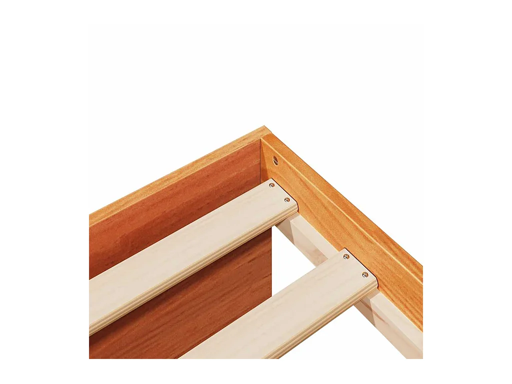 Lit de jour avec matelas cire marron 90x200 cm bois pin massif