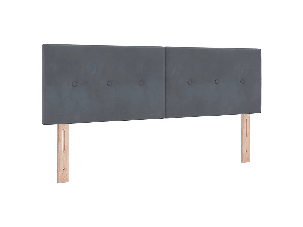 Cama tipo Box Spring Gris oscuro 160 x 200 cm Terciopelo