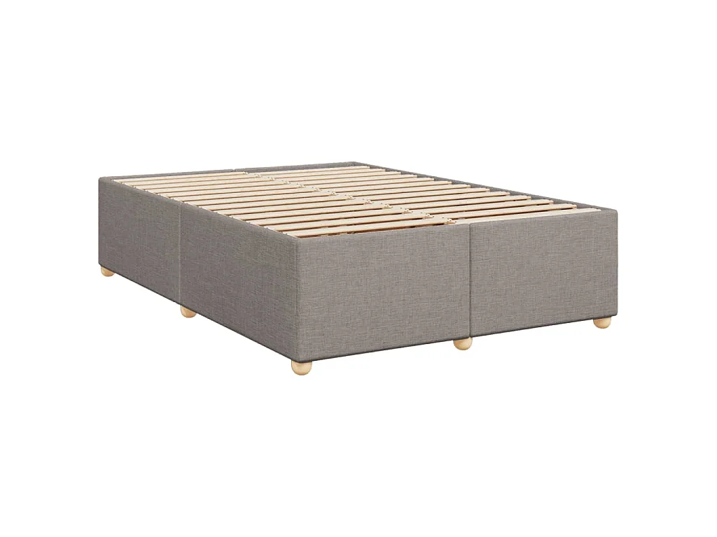 Cama com molas/colchão 140x190 cm tecido castanho-acinzentado