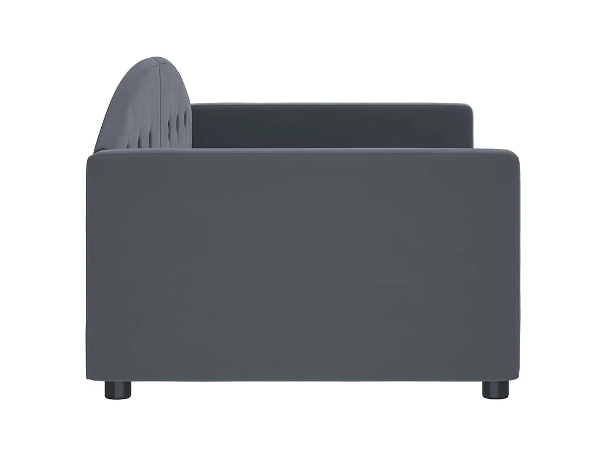 Letto da Giorno Grigio Scuro 90x190 cm in Velluto