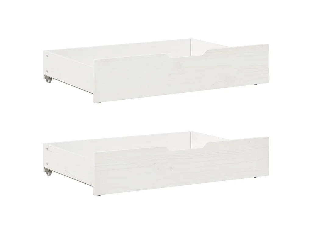 Letto Estraibile con Cassetti senza Materasso Bianco 90x200 cm