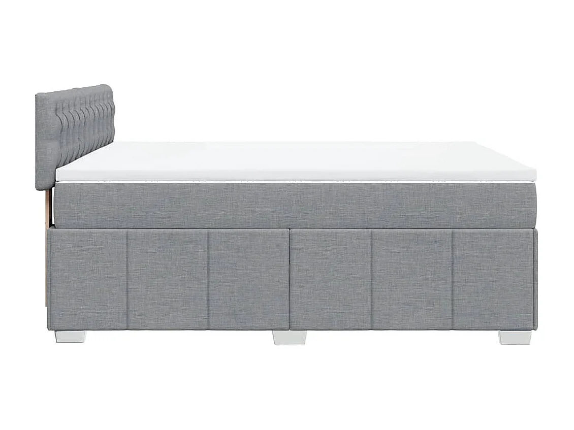Sommier à lattes de lit avec matelas Gris clair 140x200cm Tissu