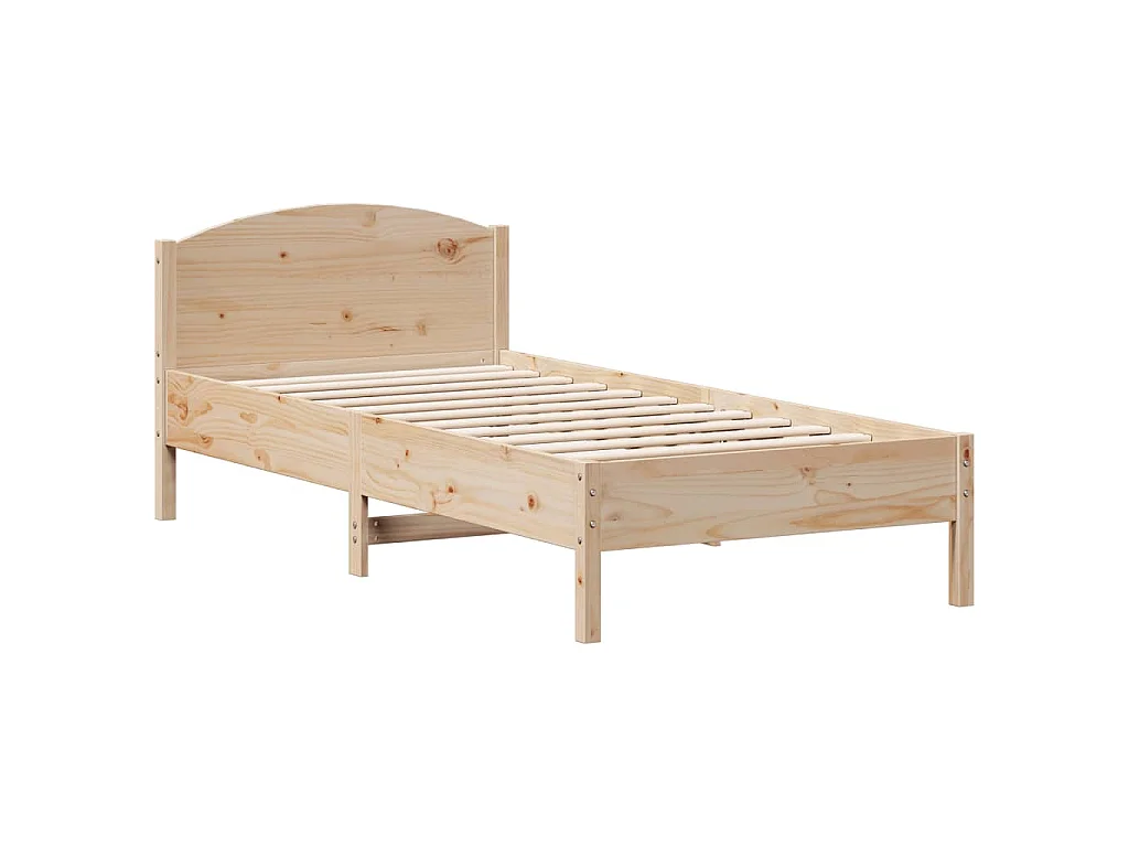 Cama sem colchão 100x200 cm madeira de pinho maciça