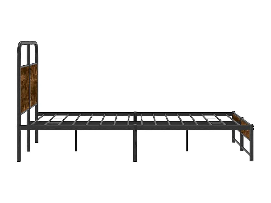 Cadre de lit sans matelas 140x200 cm chêne fumé bois ingénierie