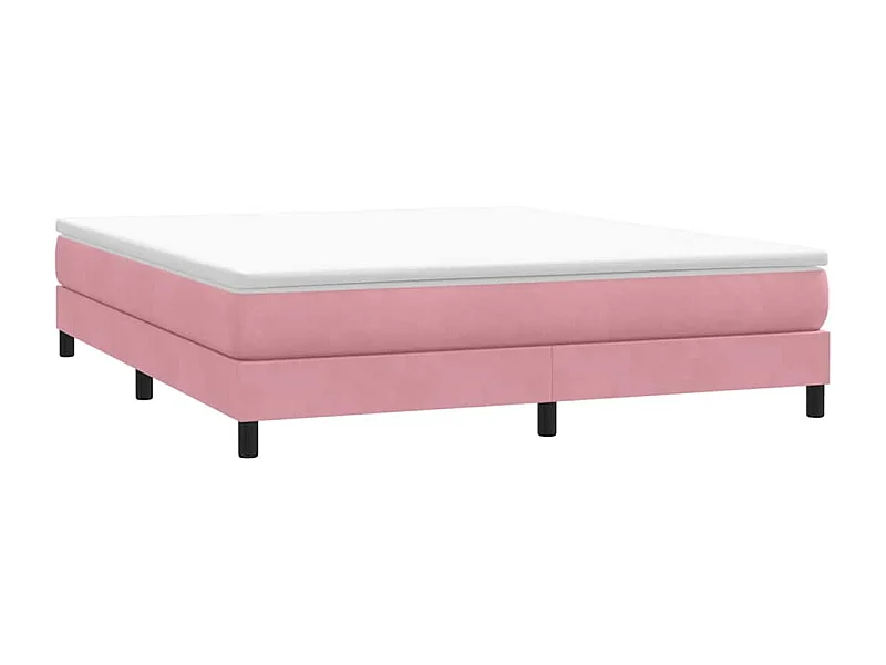 Boxspring zonder matras fluweel roze 180x210 cm