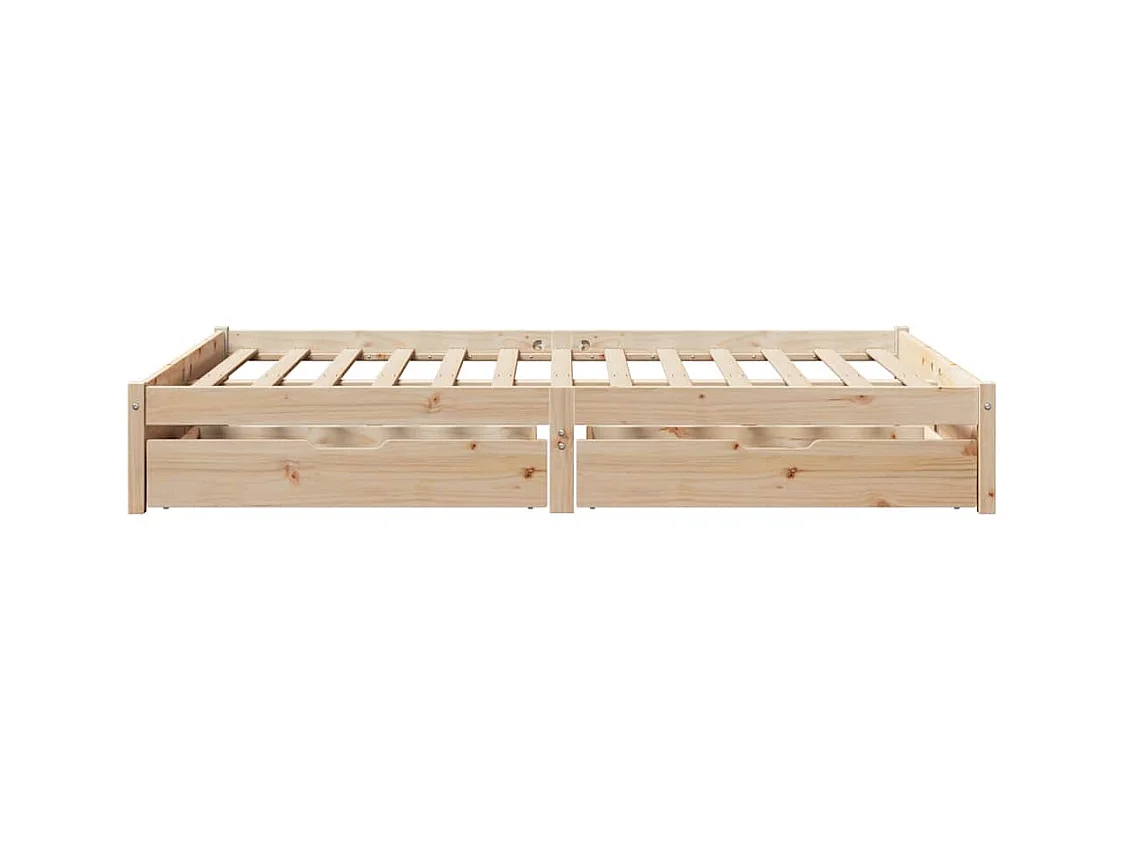 Cadre de lit sans matelas 140x200 cm bois massif de pin