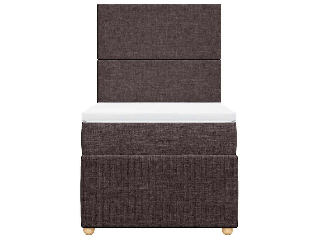 Sommier à lattes de lit avec matelas Marron foncé 90x200 cm
