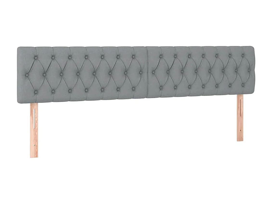 Ottoman-Bett mit Matratzen Hellgrau 180x200 cm Stoff