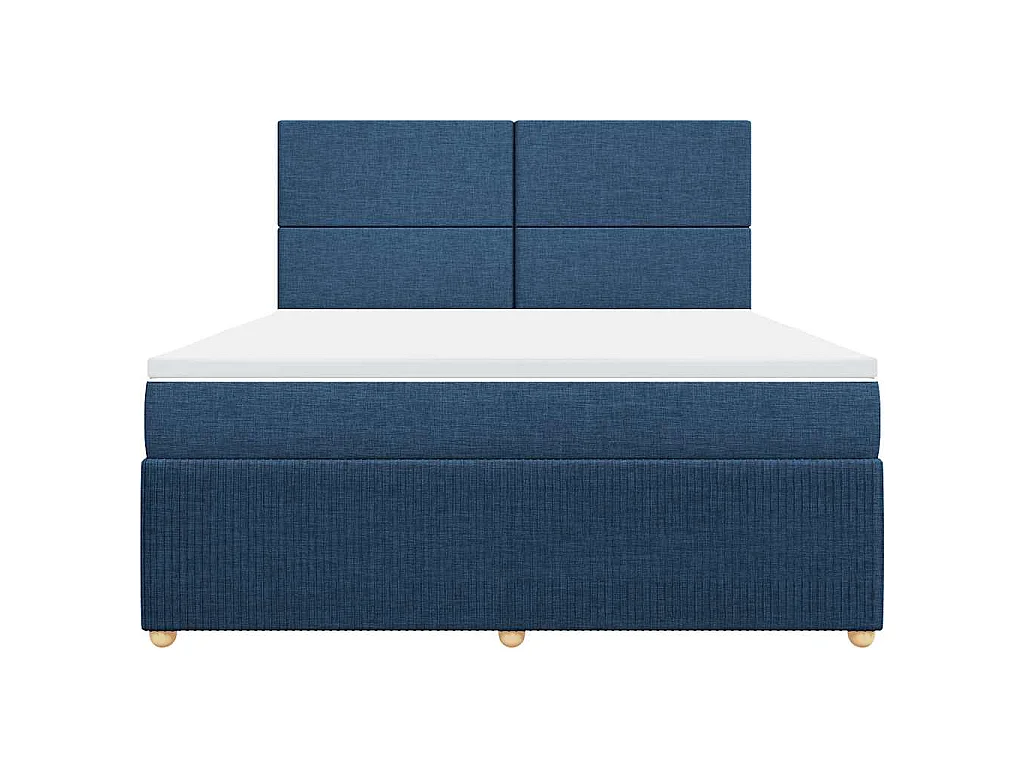 Boxspring met matras stof blauw 180x200 cm