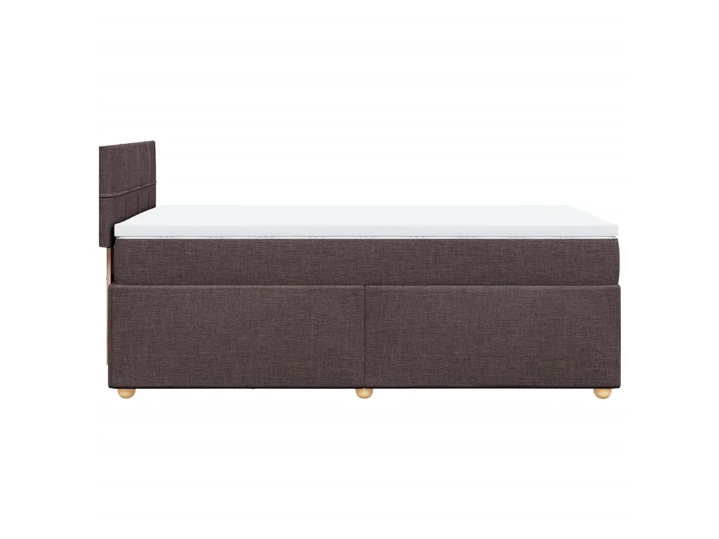Boxspringbett mit Matratze Dunkelbraun 90x200 cm Stoff