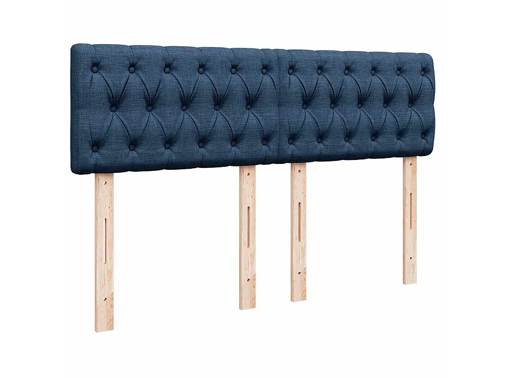 Giroletto a Molle con Materasso Blu 160x200 cm in Tessuto