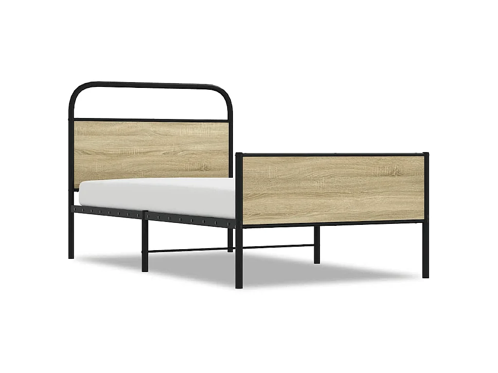 Cadre de lit sans matelas 100x200 cm chêne sonoma