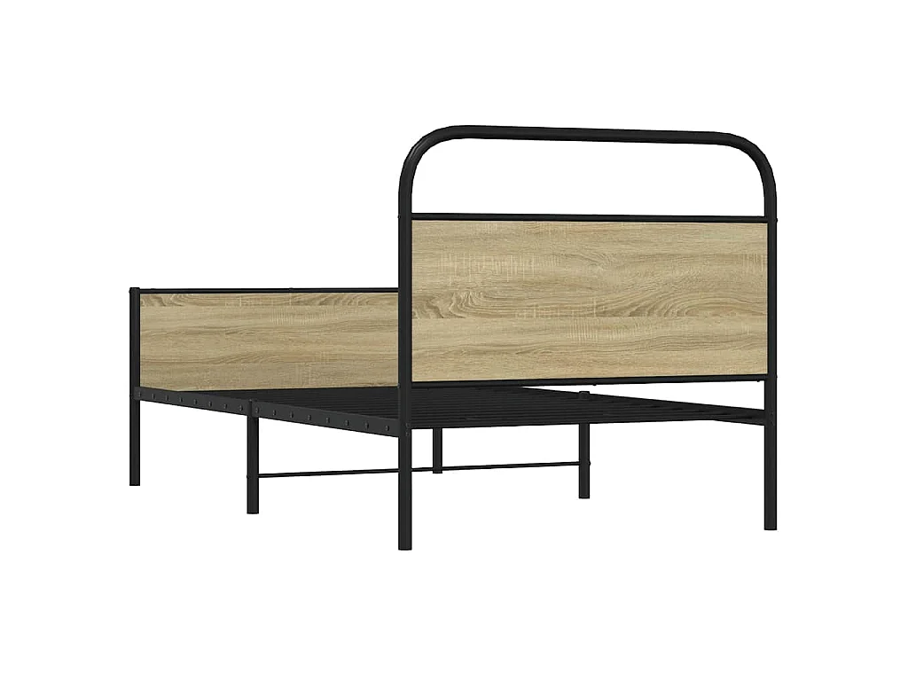 Cadre de lit sans matelas 100x200 cm chêne sonoma