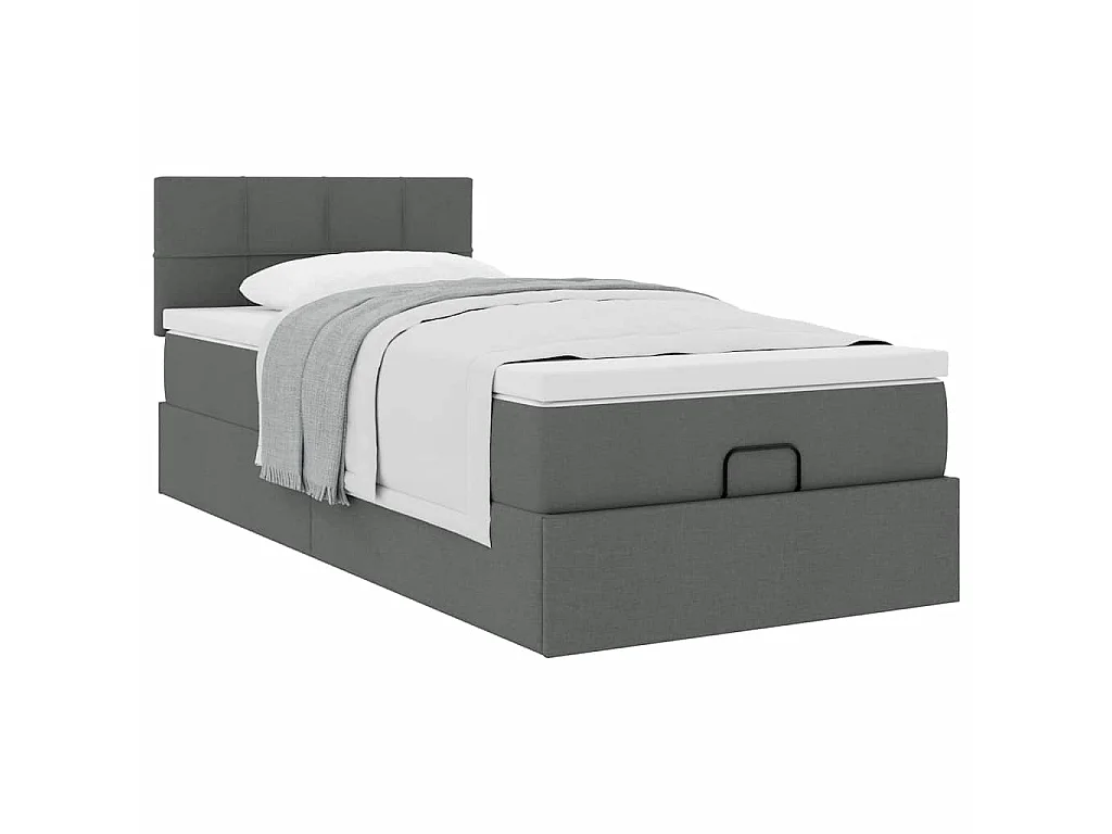 Struttura Letto Pouf con Materasso 100x200 cm in Tessuto