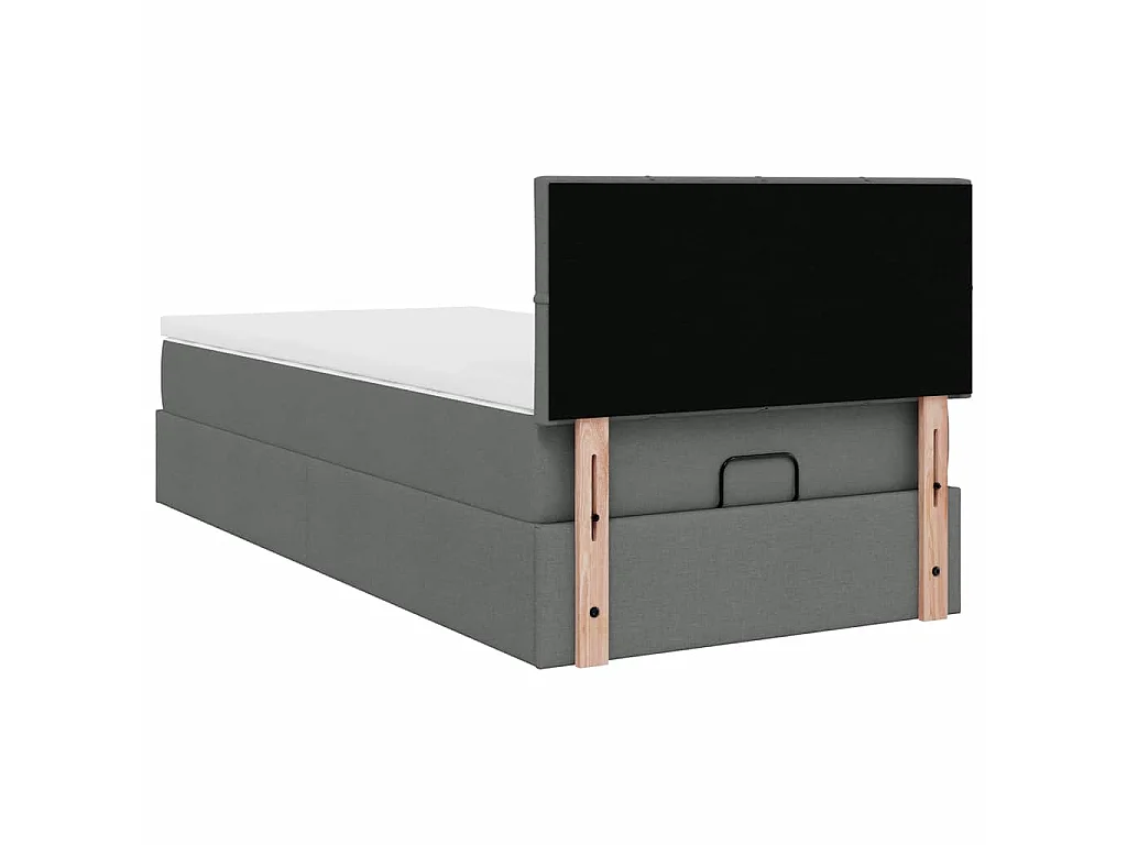 Struttura Letto Pouf con Materasso 100x200 cm in Tessuto
