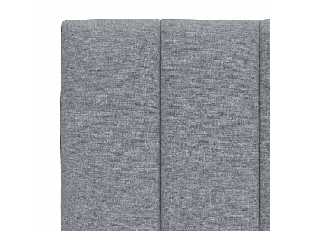 Lit avec matelas Hanko gris clair 90x190 cm tissu