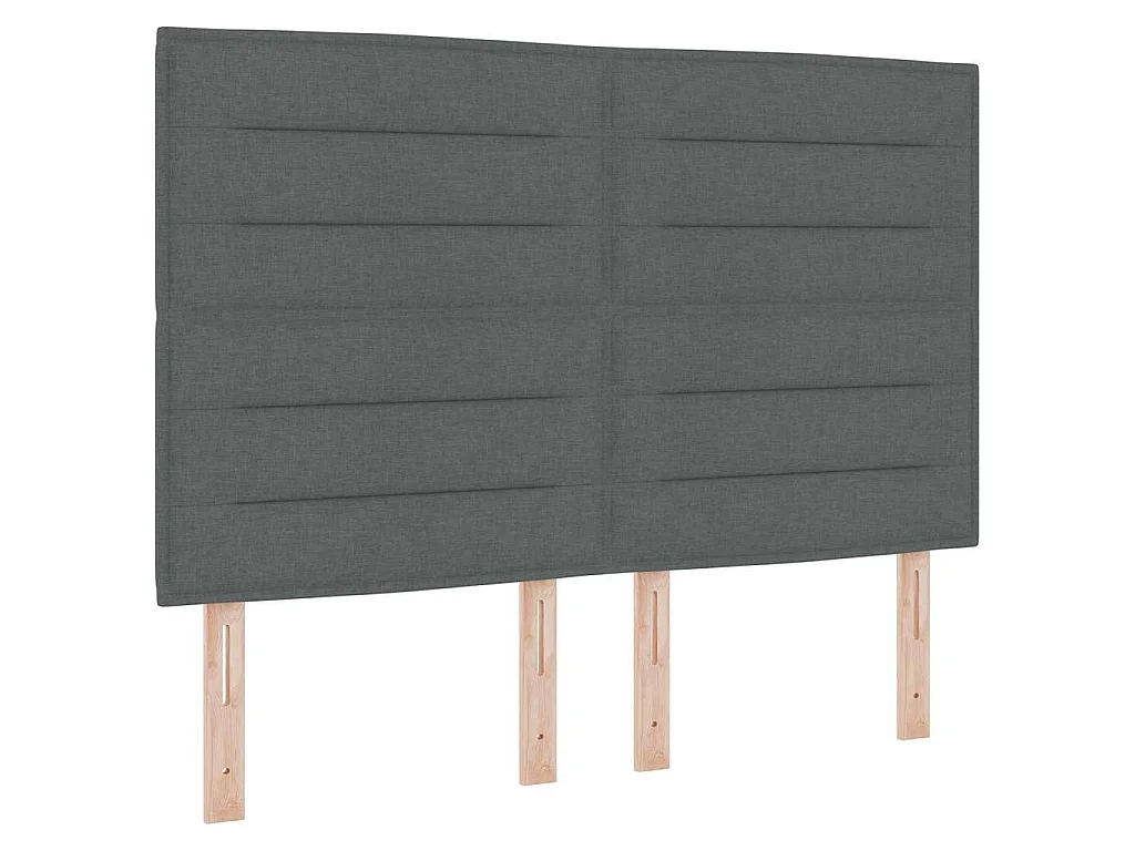 Boxspringbed met matras Donkergrijs 160 x 200 cm Stof