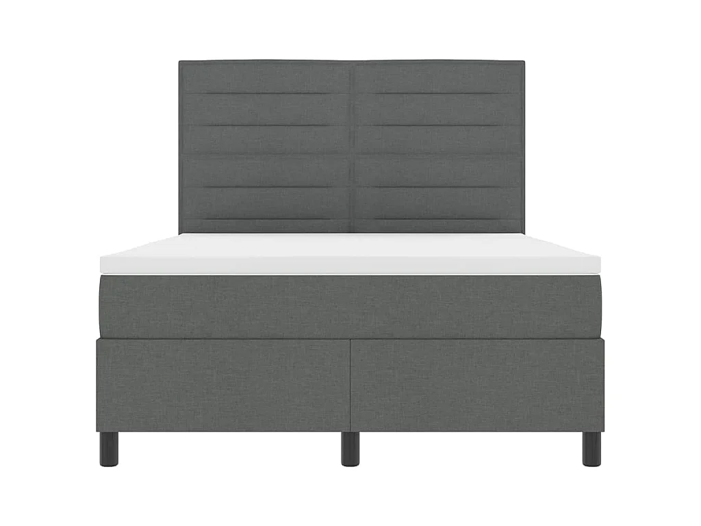Boxspringbed met matras Donkergrijs 160 x 200 cm Stof