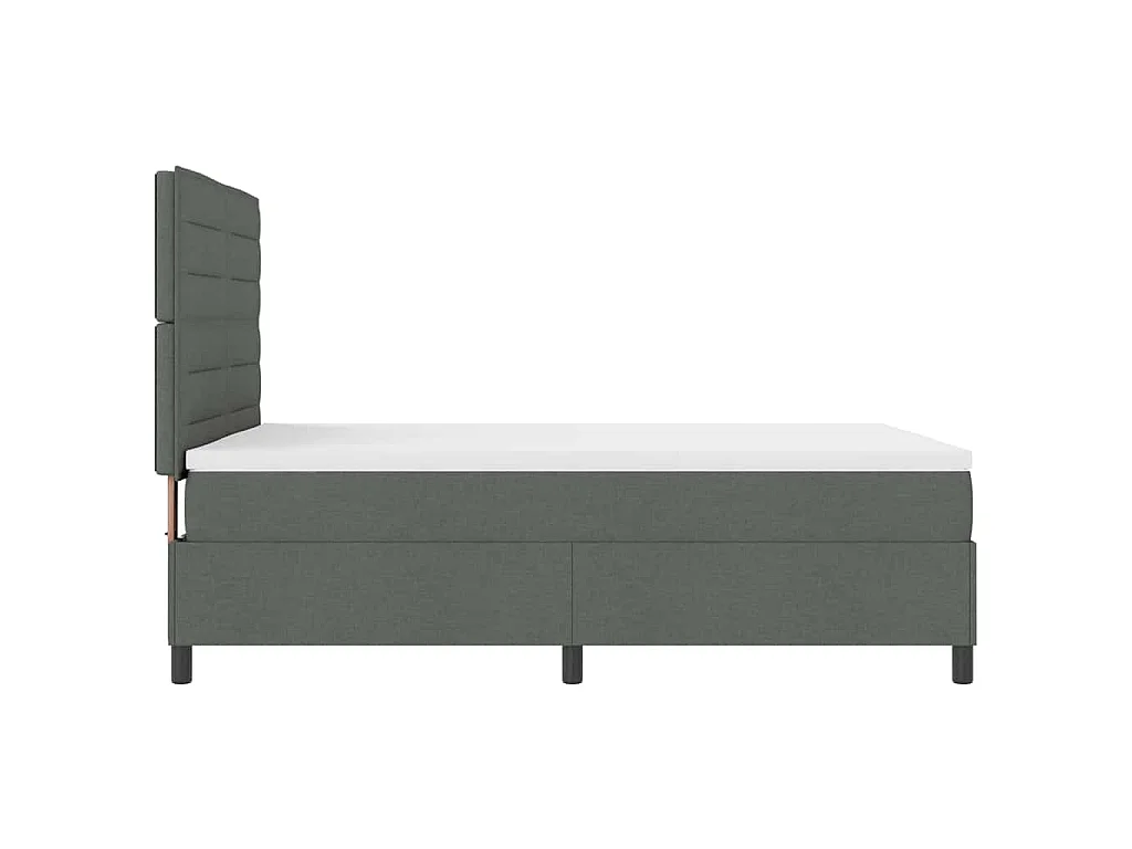 Boxspringbed met matras Donkergrijs 160 x 200 cm Stof