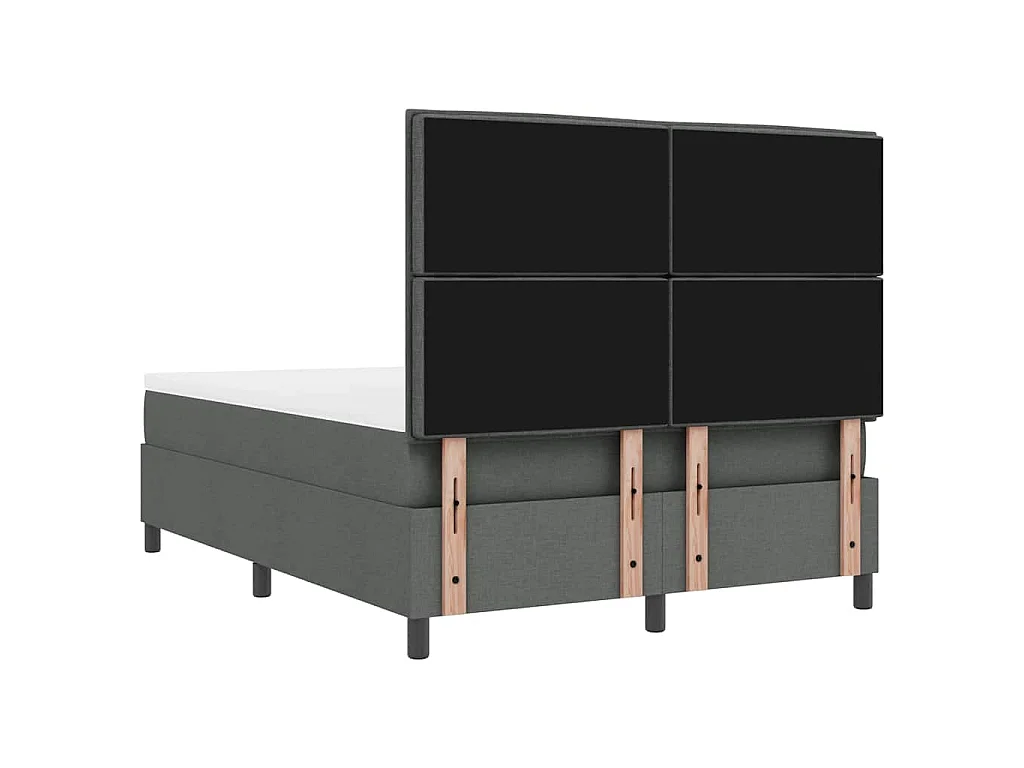 Boxspringbed met matras Donkergrijs 160 x 200 cm Stof