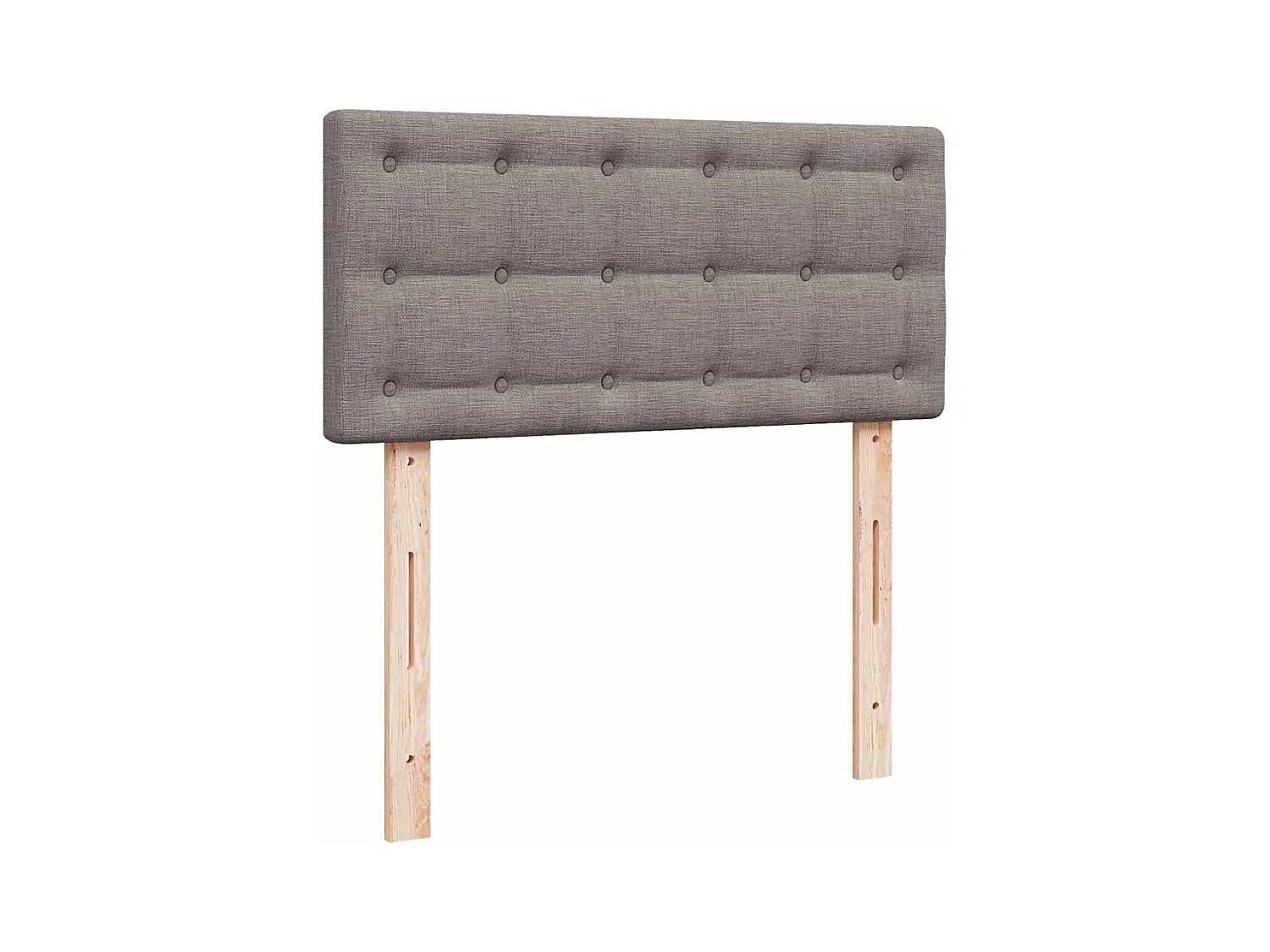 Lit ottoman avec matelas et LED taupe 90x200 cm tissu