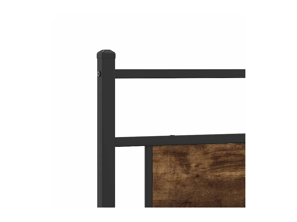 Bettgestell ohne Matratze Räuchereiche 100x200 cm Holzwerkstoff