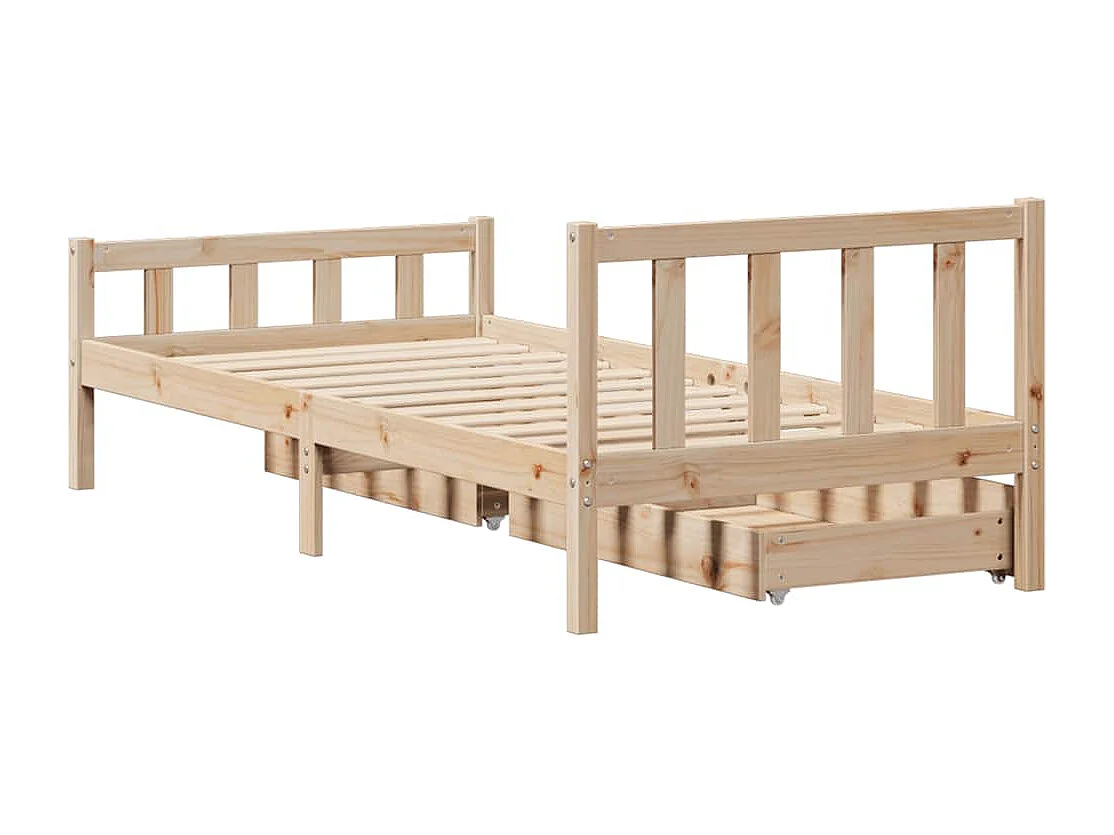 Cadre de lit sans matelas 90x190 cm bois de pin massif