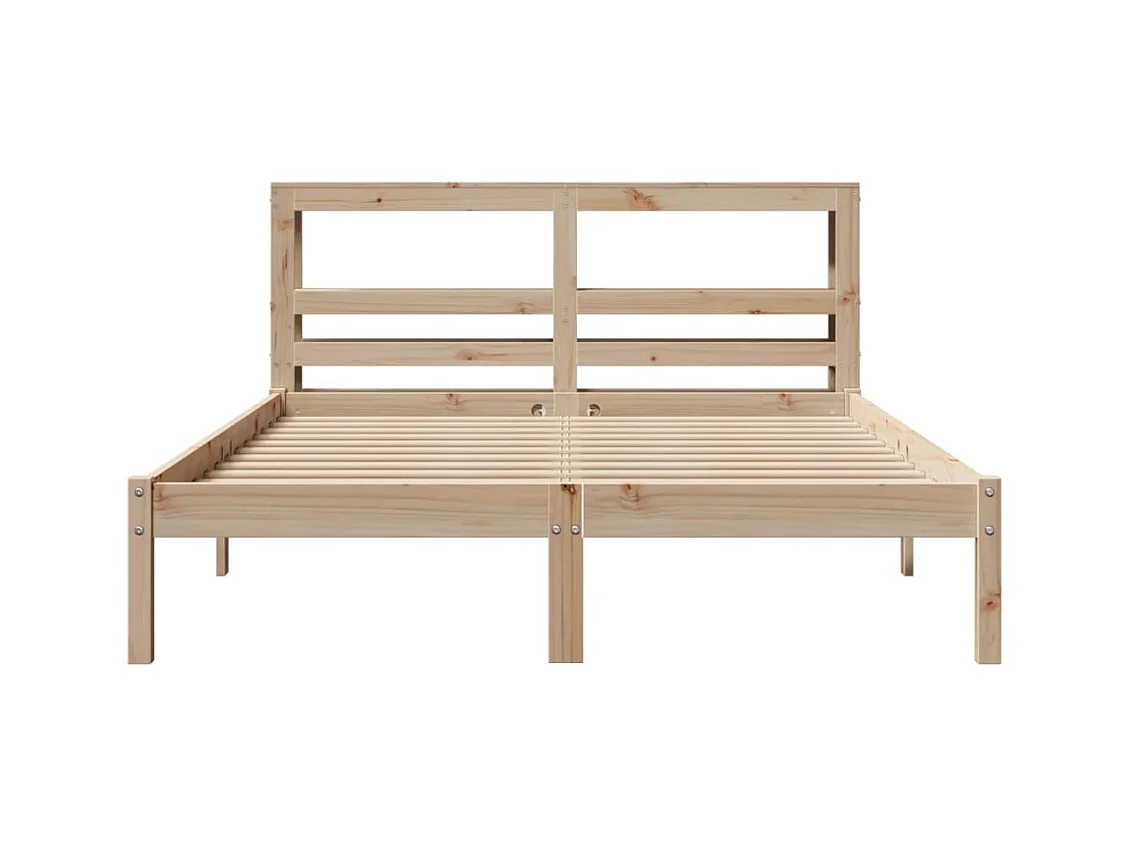 Cadre de lit sans matelas 160x200 cm bois massif de pin