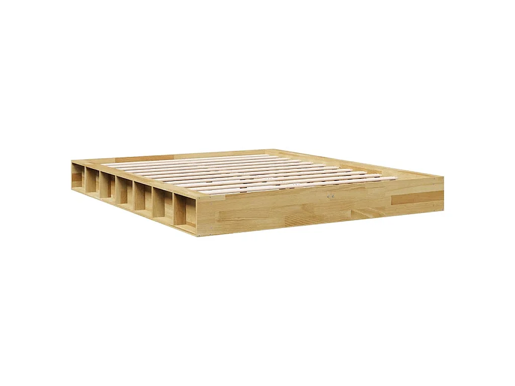 Bedframe zonder matras 140x190 cm massief hout eiken
