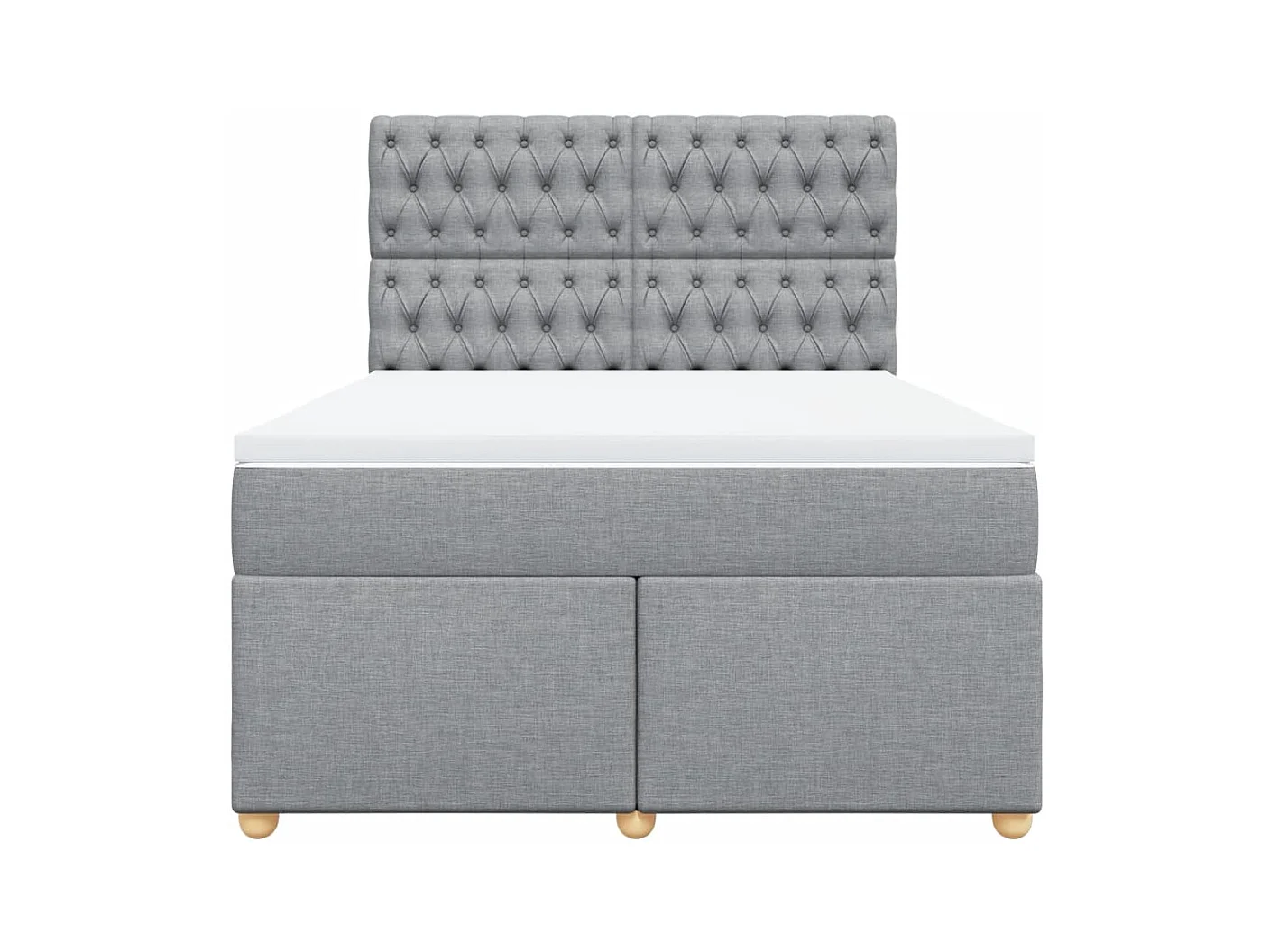 Sommier à lattes de lit avec matelas Gris clair 140x200cm Tissu