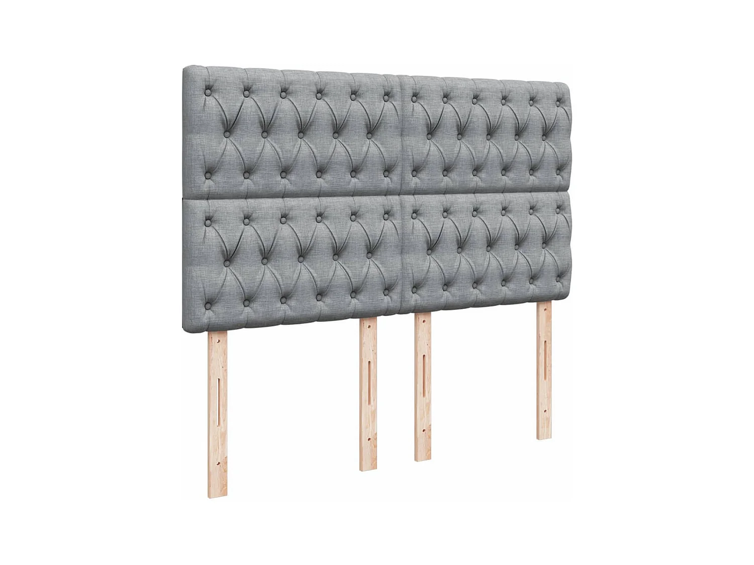 Sommier à lattes de lit avec matelas Gris clair 140x200cm Tissu