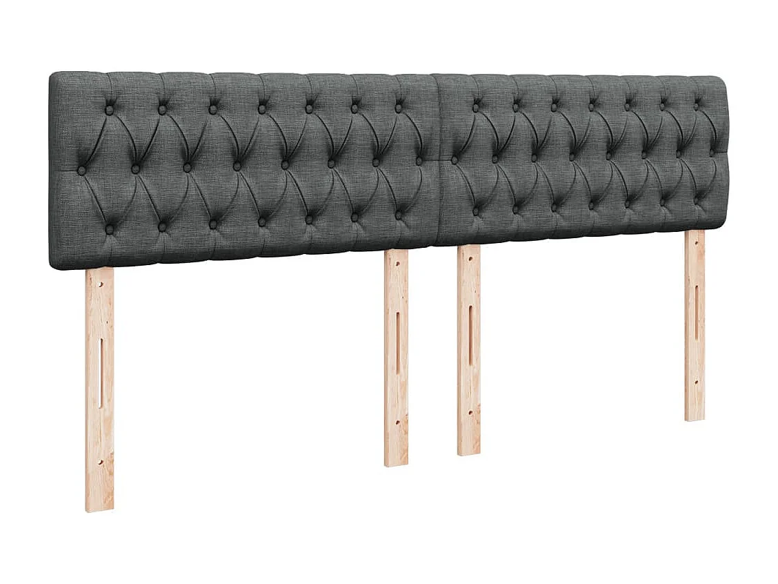 Cama com molas/colchão 180x200 cm tecido cinzento-escuro