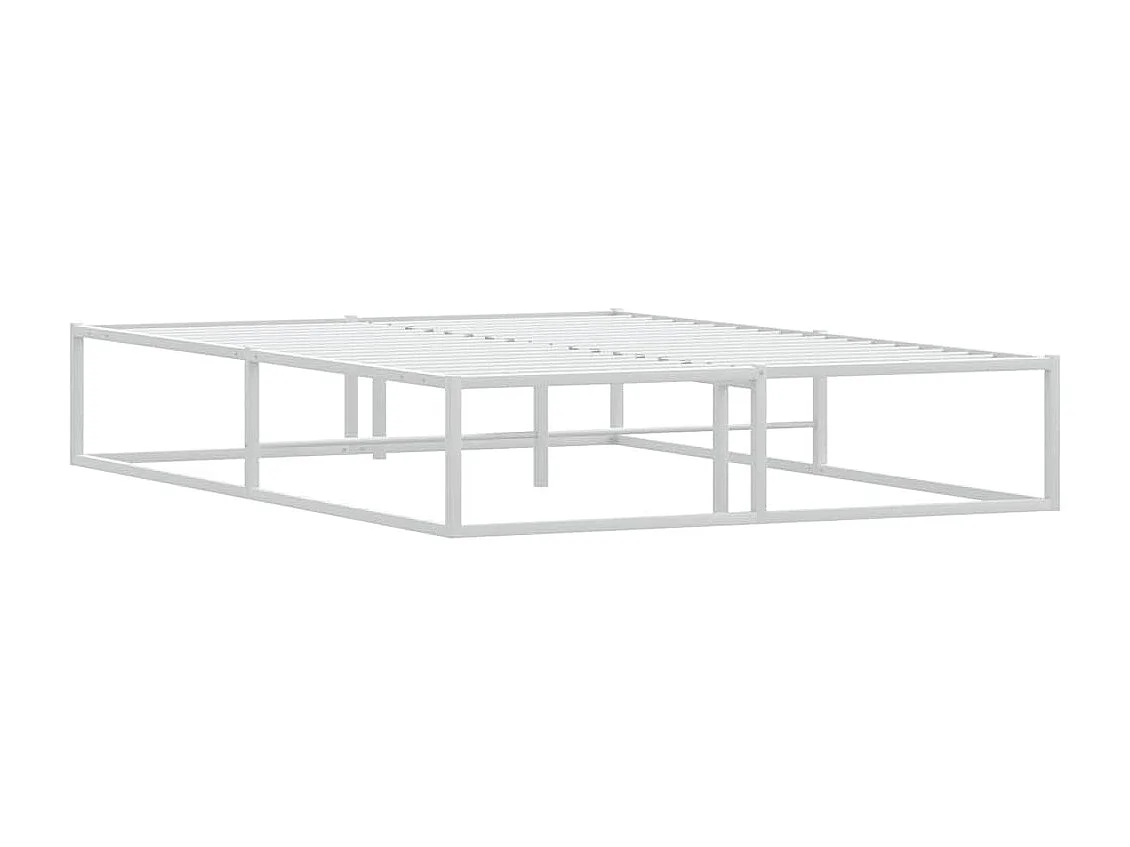 Bettgestell ohne Matratze Weiß 140x200 cm Metall