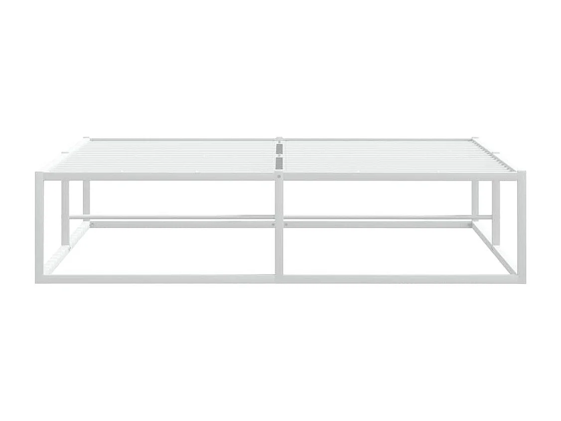 Bettgestell ohne Matratze Weiß 140x200 cm Metall
