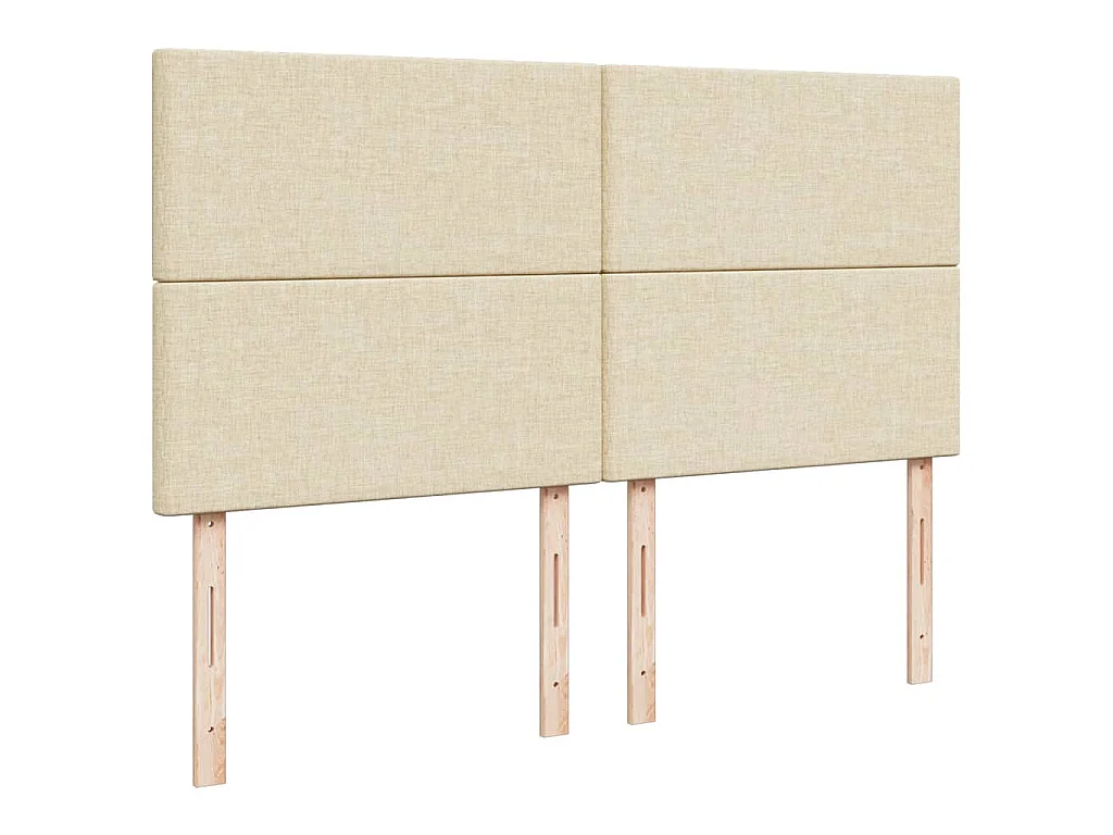 Sommier à lattes de lit avec matelas Crème 180x200 cm Tissu
