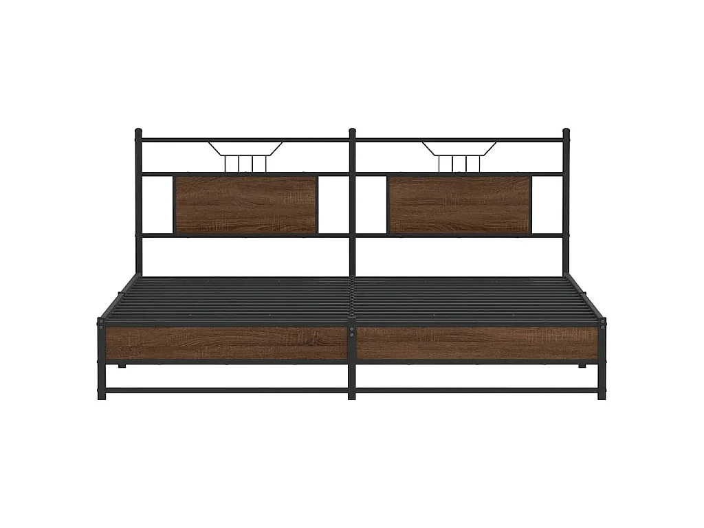 Cadre de lit sans matelas chêne marron 160x200 cm