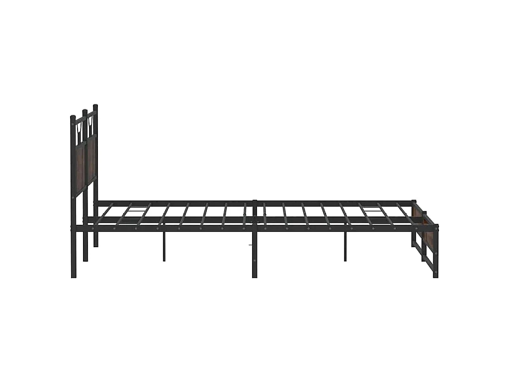 Cadre de lit sans matelas chêne marron 160x200 cm