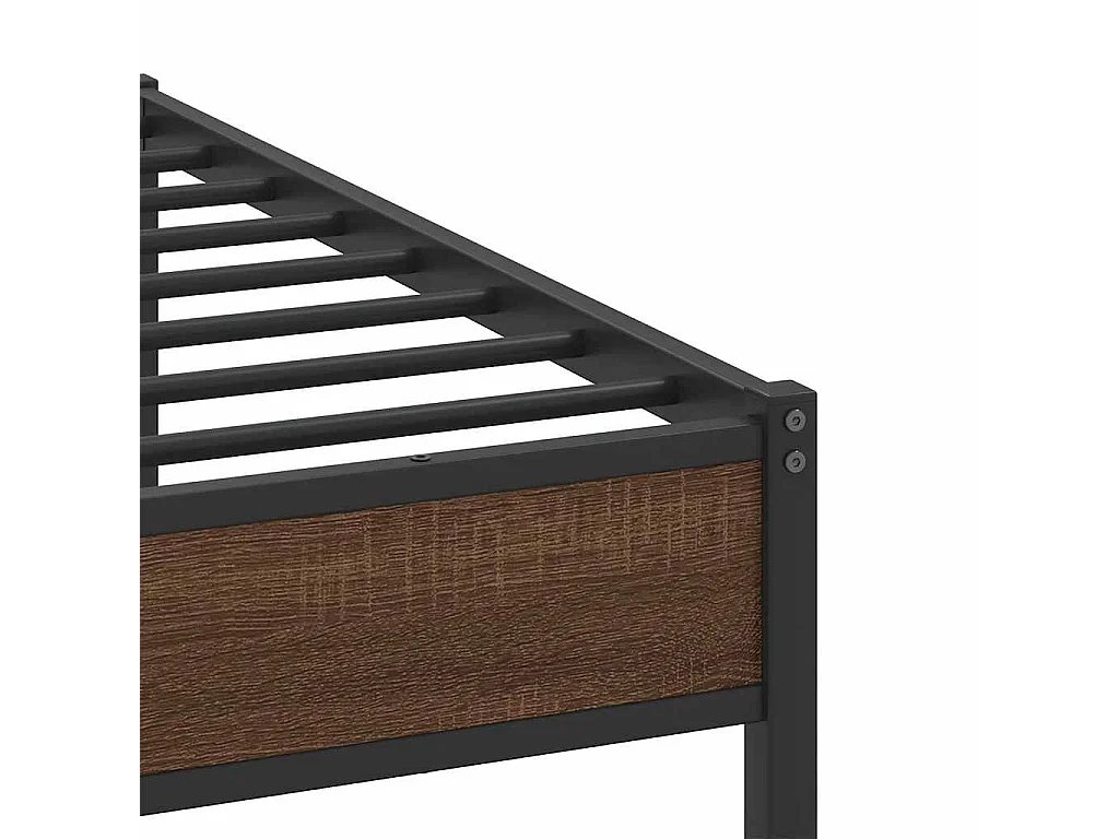 Cadre de lit sans matelas chêne marron 160x200 cm