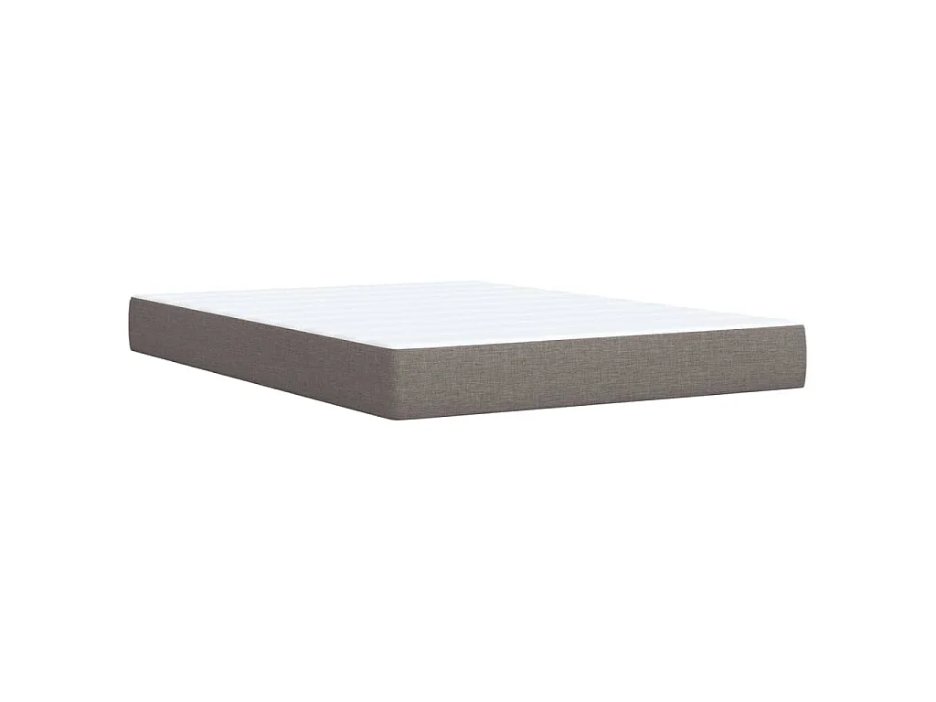 Boxspring met matras stof taupe 140x200 cm