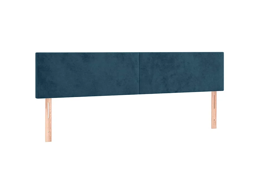 Estrutura de cama otomana com colchão azul escuro veludo