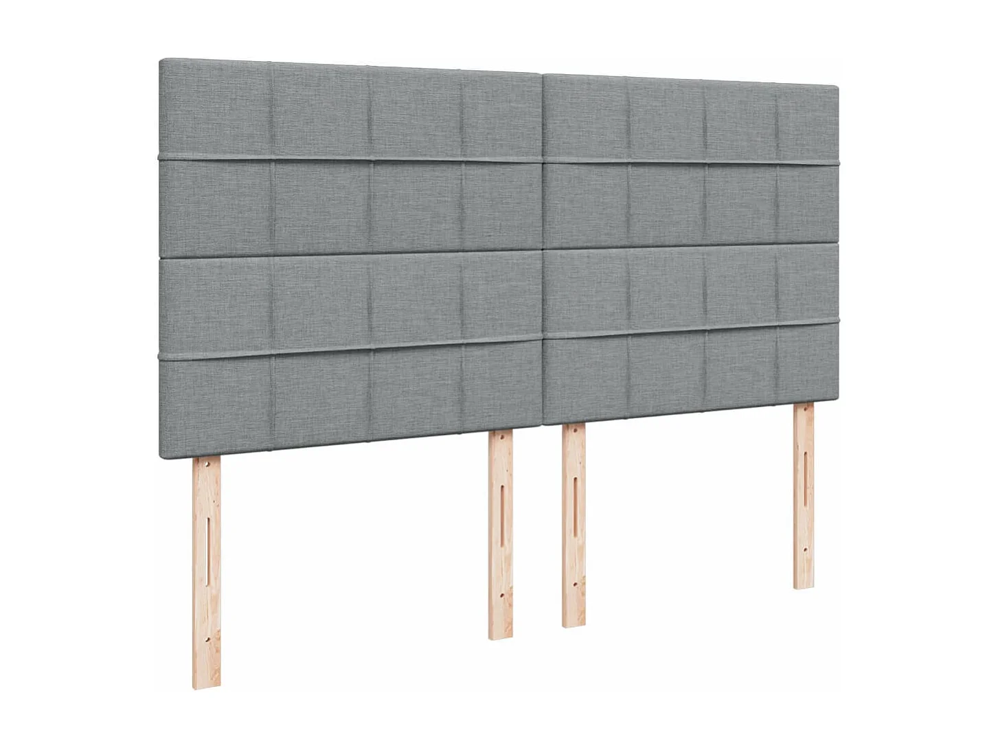 Cama box spring con colchón tela gris claro 180x200 cm