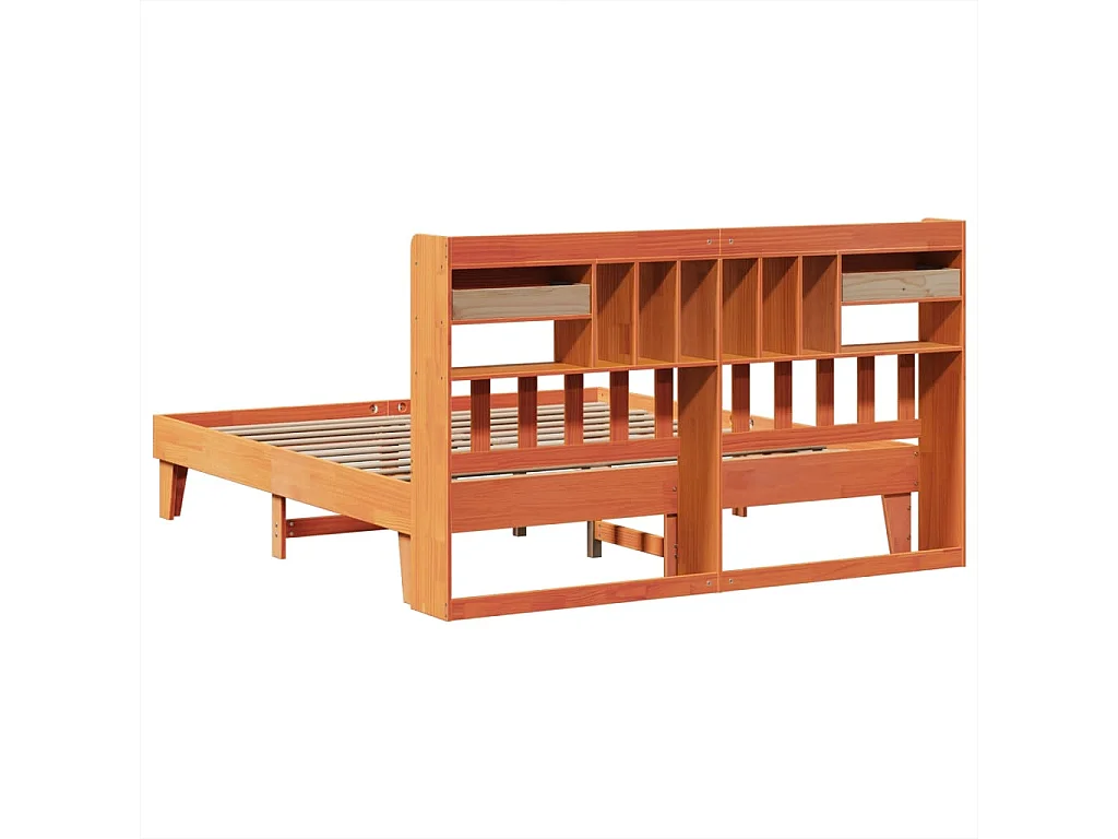 Letto senza Materasso Marrone Cera 180x200 cm in Legno di Pino