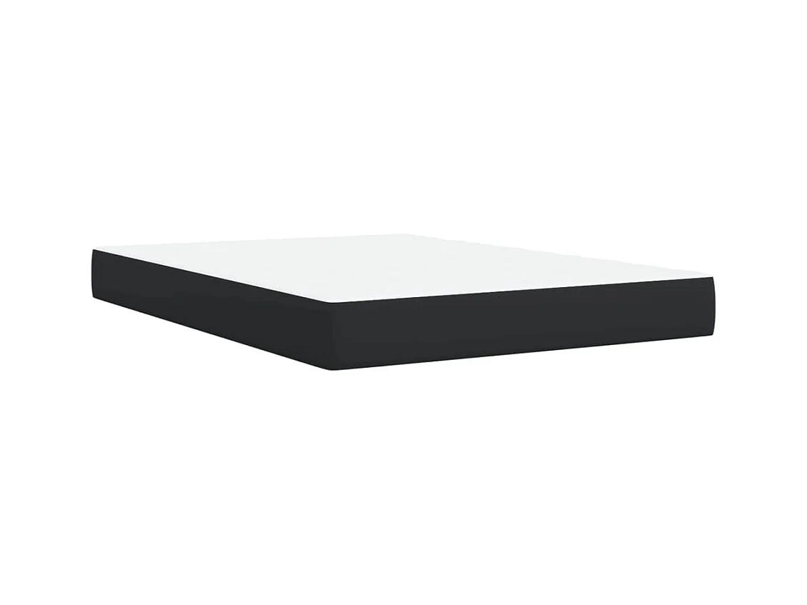 Boxspringbett mit Matratze Schwarz 140x200 cm Kunstleder