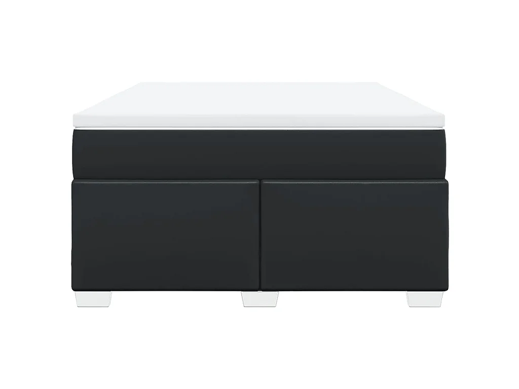 Boxspringbett mit Matratze Schwarz 140x200 cm Kunstleder