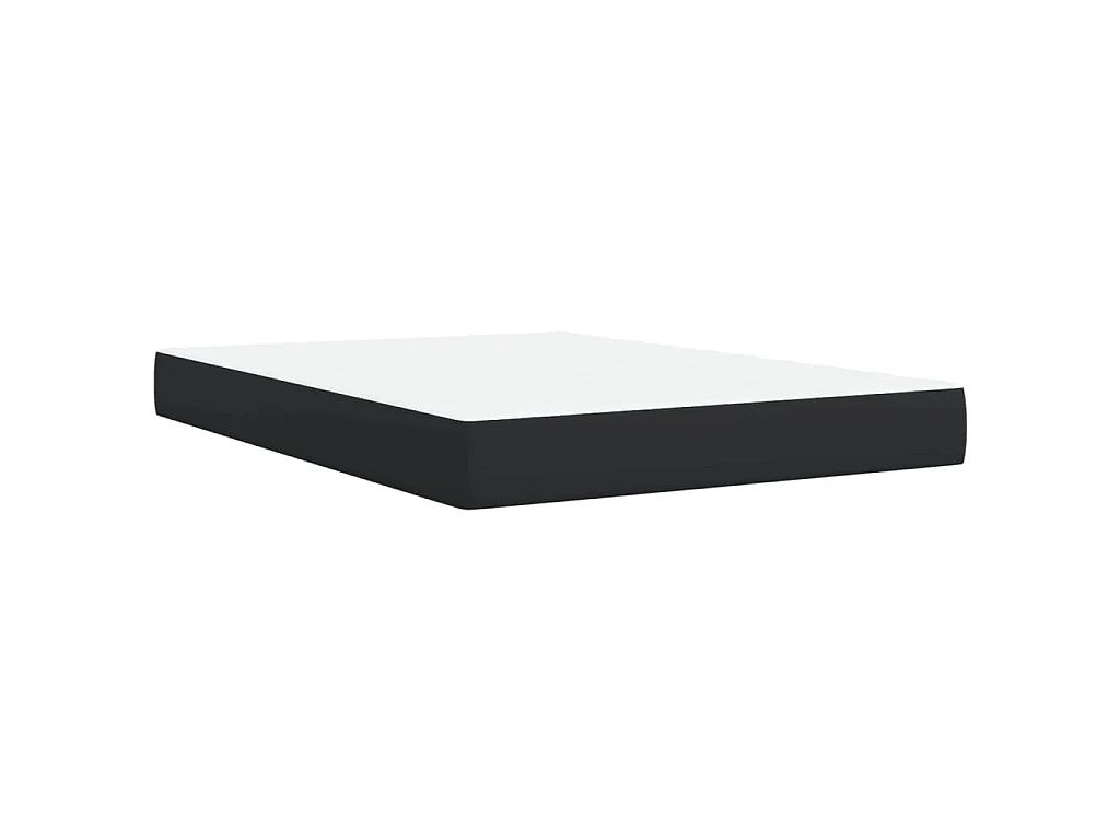 Boxspringbett mit Matratze Schwarz 140x200 cm Kunstleder