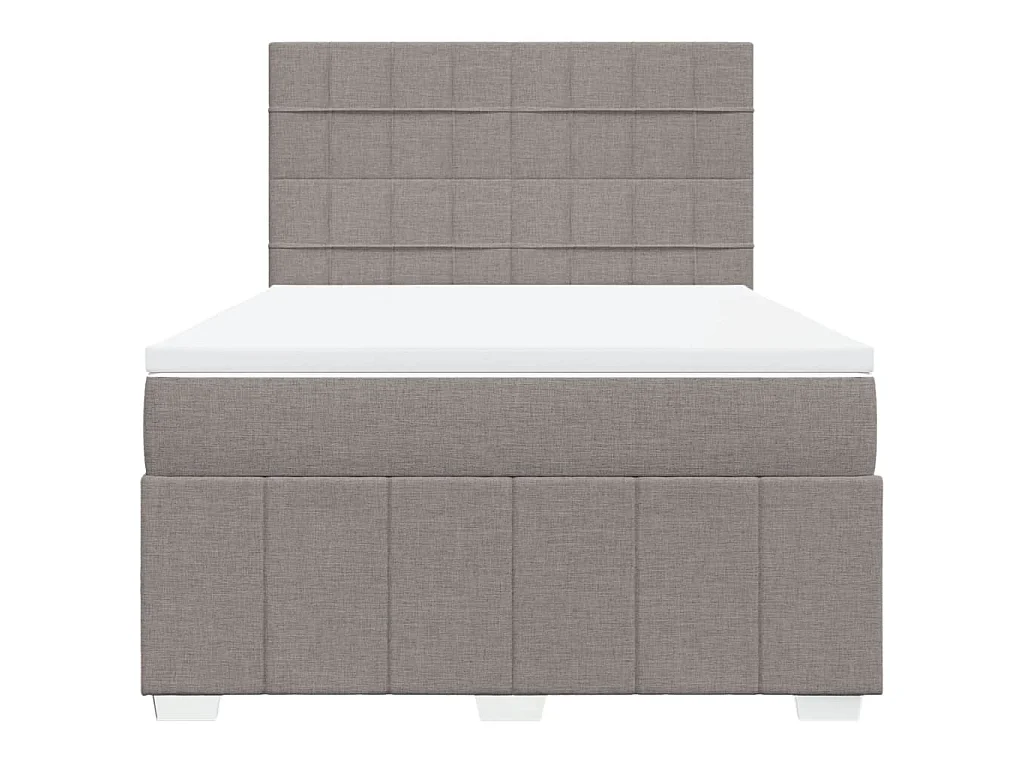 Giroletto a Molle con Materasso Tortora 160x200 cm in Tessuto