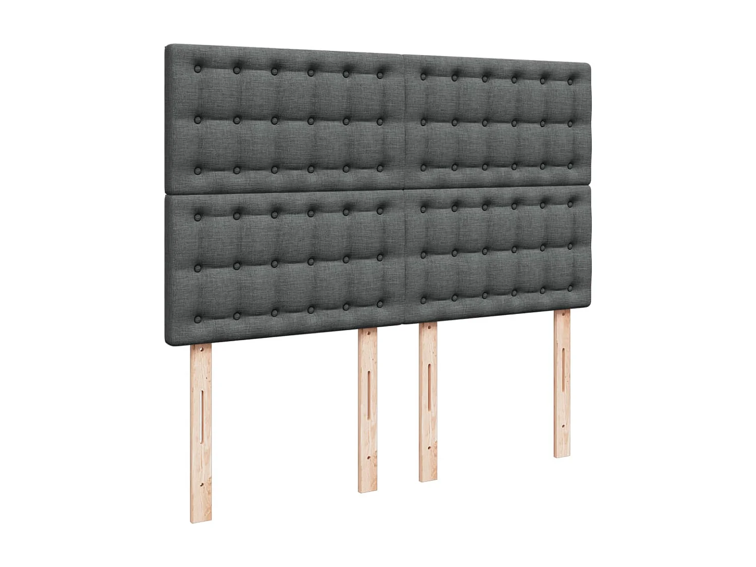 Cama com molas/colchão 140x200 cm tecido cinzento-escuro
