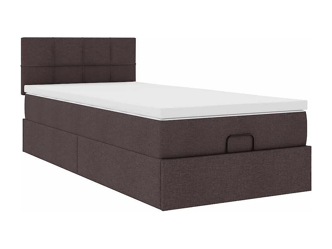 Struttura Letto Pouf con Materasso 90x190 cm in Tessuto