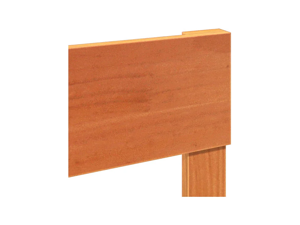 Massivholzbett ohne Matratze Wachsbraun 100x200 Kiefernholz