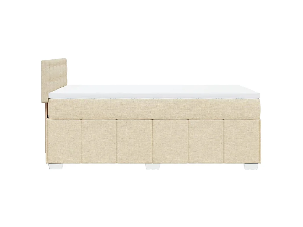 Giroletto a Molle con Materasso Crema 90x200 cm inTessuto